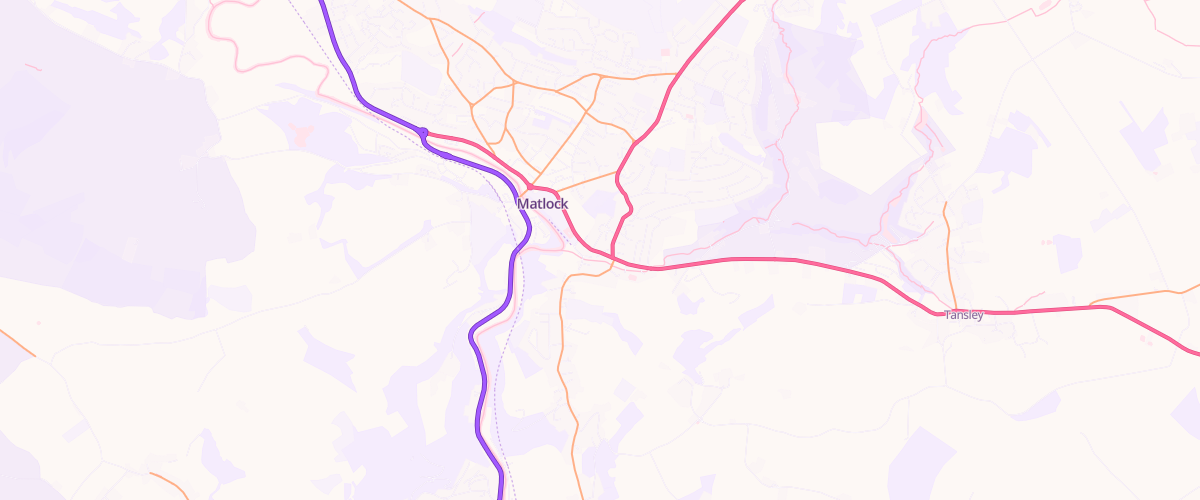 Map showing the location of Rontec Matlock Green