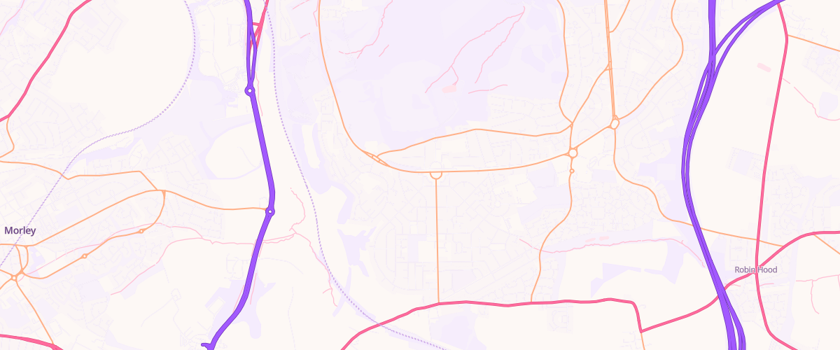 Map showing the location of Middleton Park Service Station