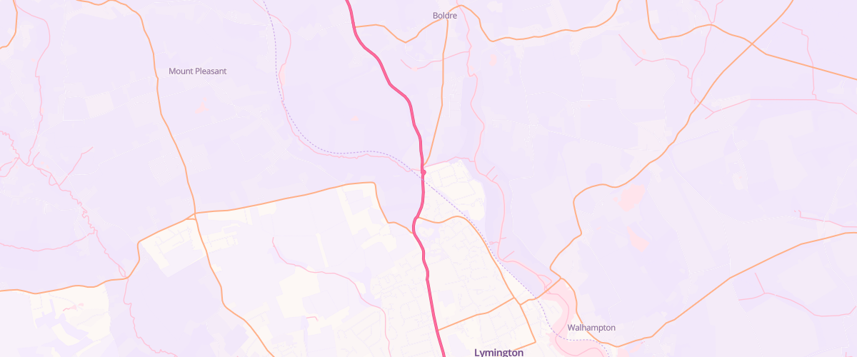 Map showing the location of Asda Lymington Express Petrol