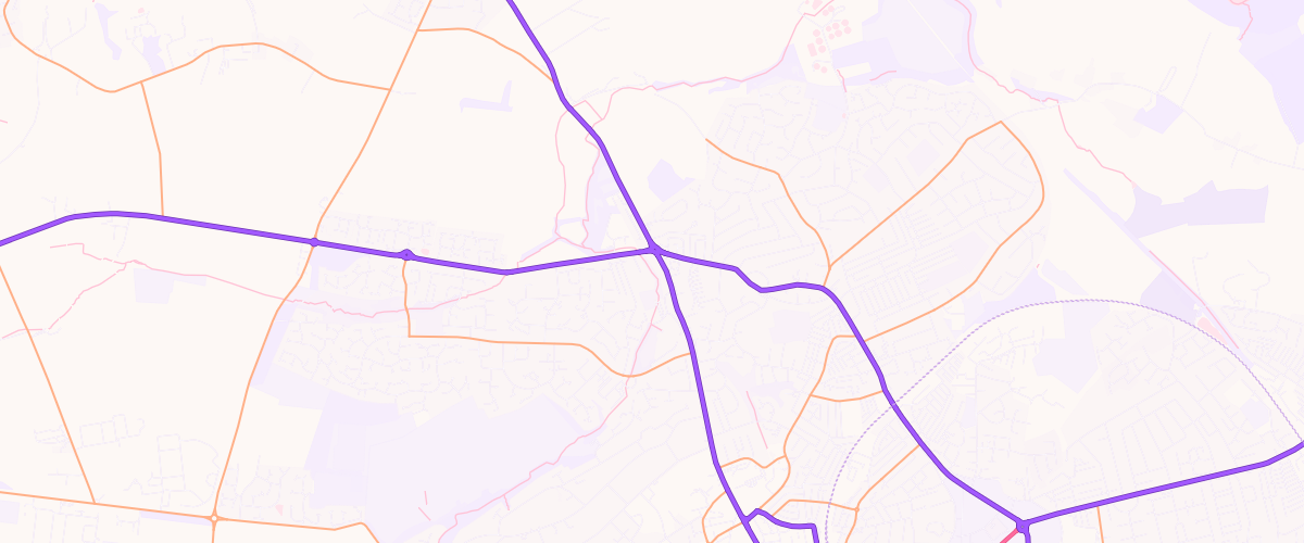 Map showing the location of Harrogate Petrol Filling Station