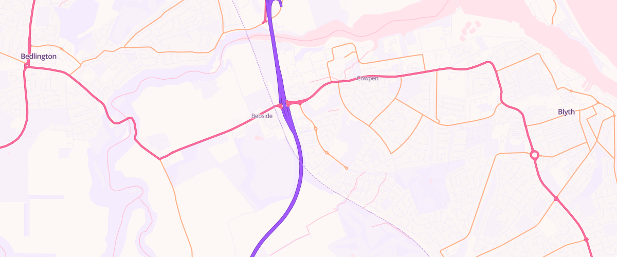Map showing the location of Asda Blyth Superstore