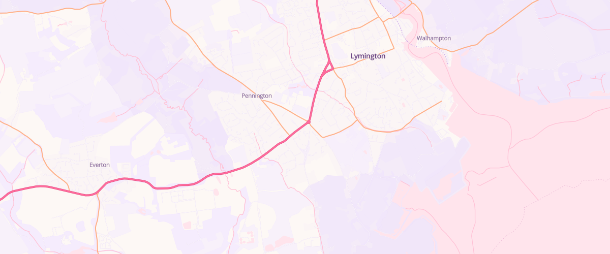 Map showing the location of Shell Little Waitrose Lymington