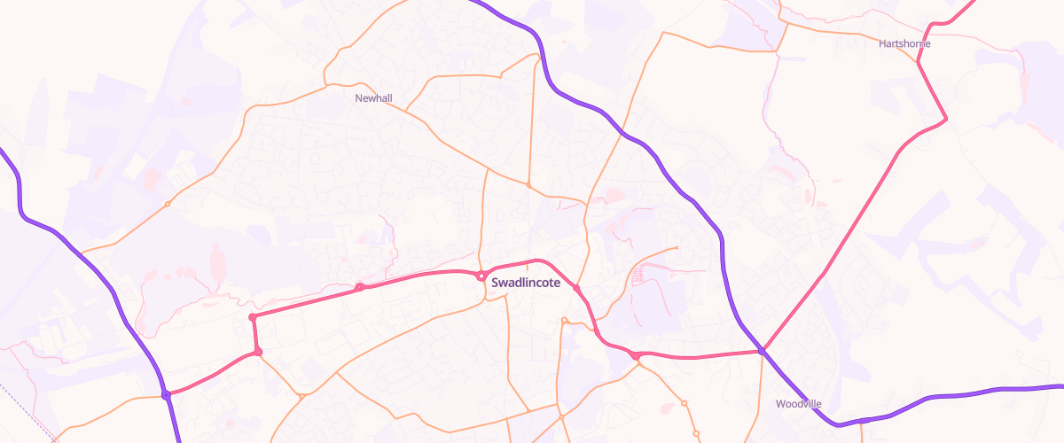 Map showing the location of Bridge Garage Swadlincote Limited