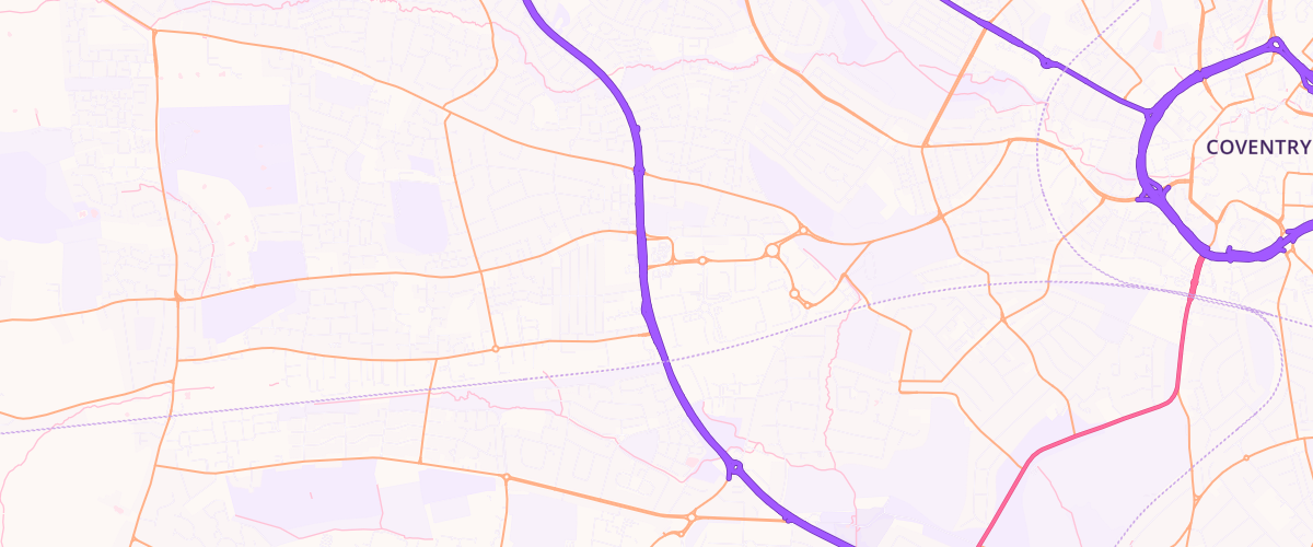 Map showing the location of Sainsburys Canley