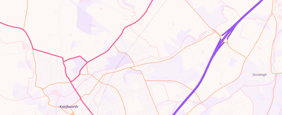 Map showing Behind Bars, Kenilworth