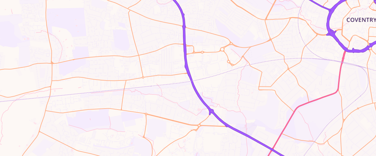 Map showing the location of Costco Wholesale Coventry