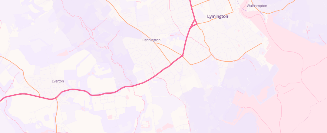 Map showing Dorys Garage (sway) Limited, Lymington