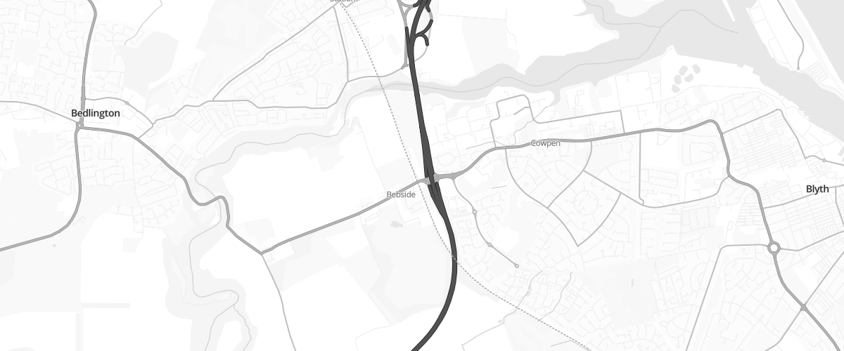 Map showing the location of Bebside Services