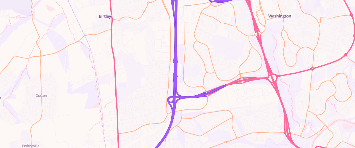 Map showing the location of Washington South Service Area