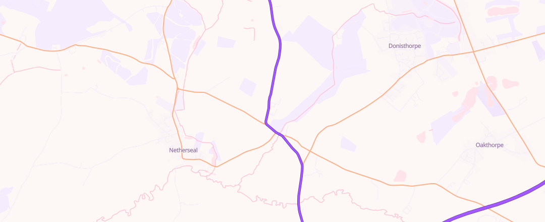 Map showing A B Vehicle Services Ltd, Swadlincote
