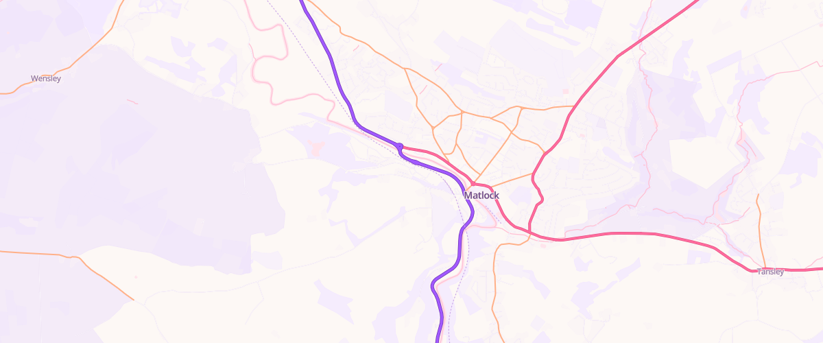 Map showing the location of Sainsburys Matlock