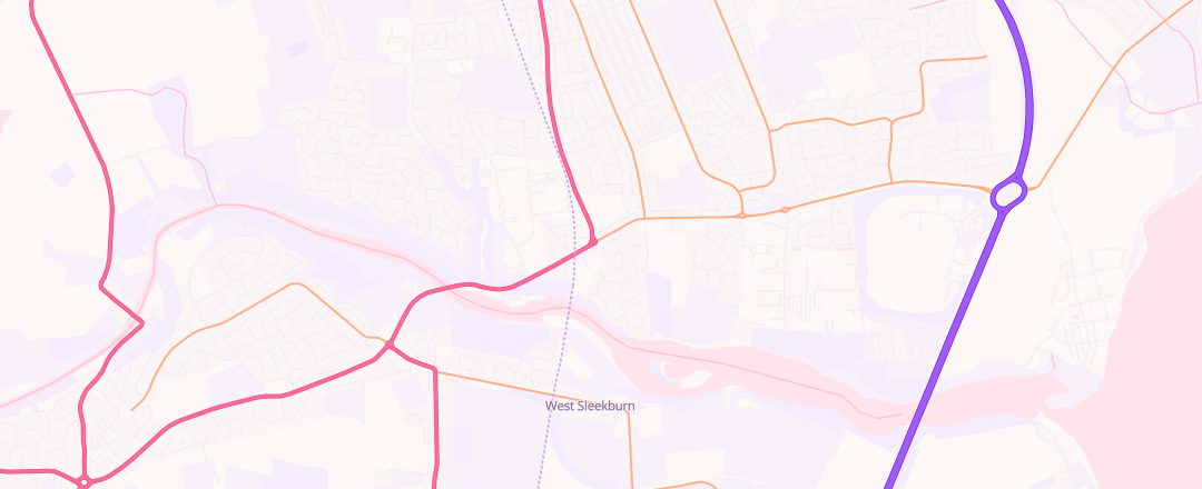 Map showing Ashington Autodrome Ltd, Ashington
