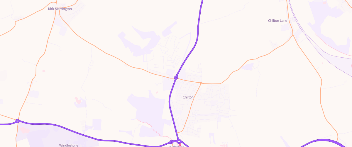 Map showing the location of Jet Chilton Filling Station