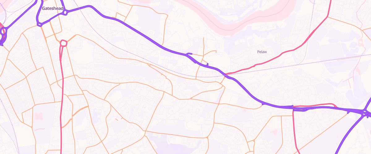 Map showing the location of Tgc Gateshead
