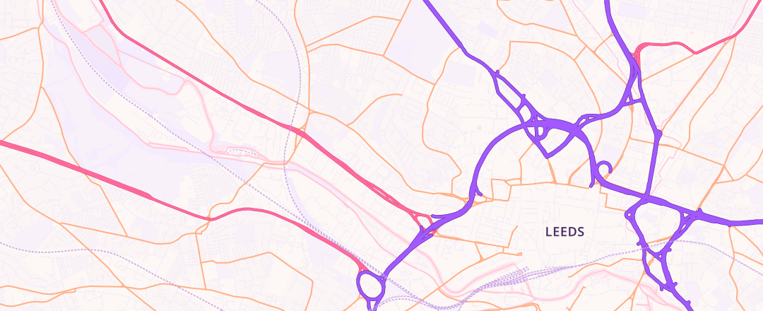 Map showing Es Motors, Leeds