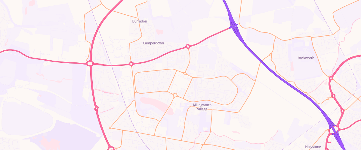 Map showing the location of Mfg Morrisons Killingworth