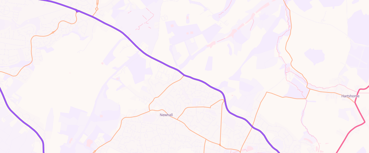 Map showing the location of Parkgate Service Station