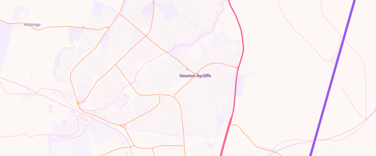 Map showing the location of Newton Aycliffe Extra Petrol
