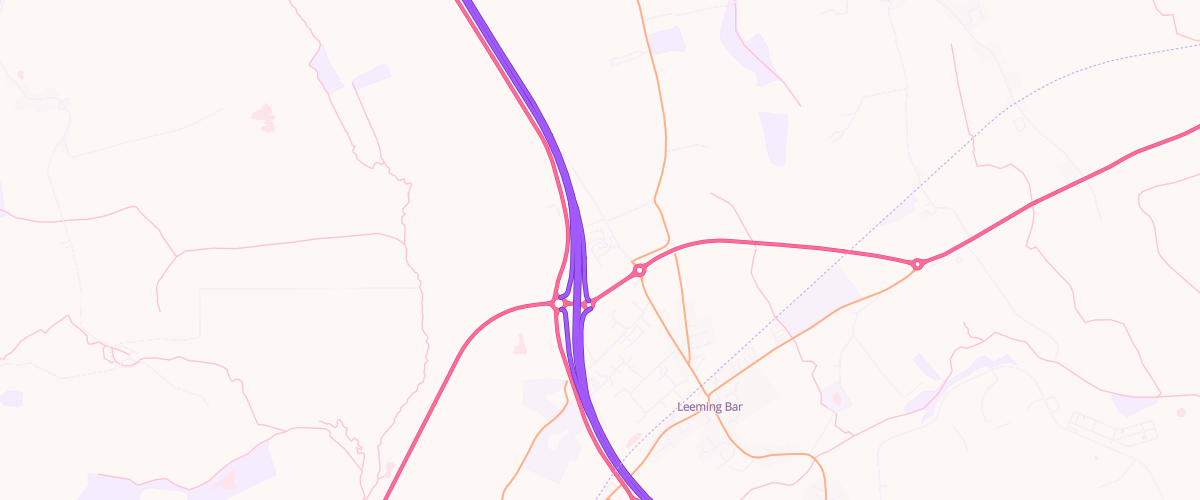 Map showing the location of Exelby Services Coneygarth