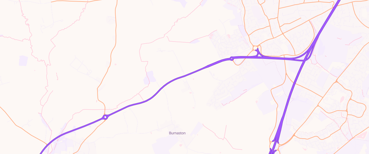 Map showing the location of Etwall Road Fuel Express