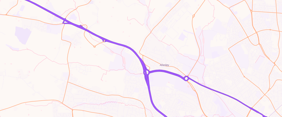Map showing the location of A45 Fuel Express Automat