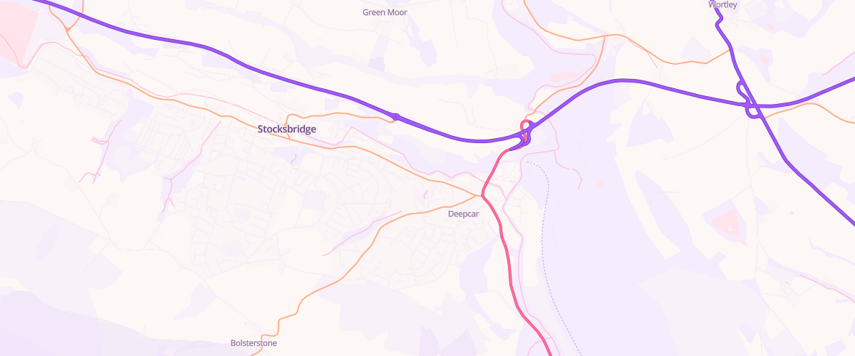 Map showing the location of Ascona Deepcar Service Station