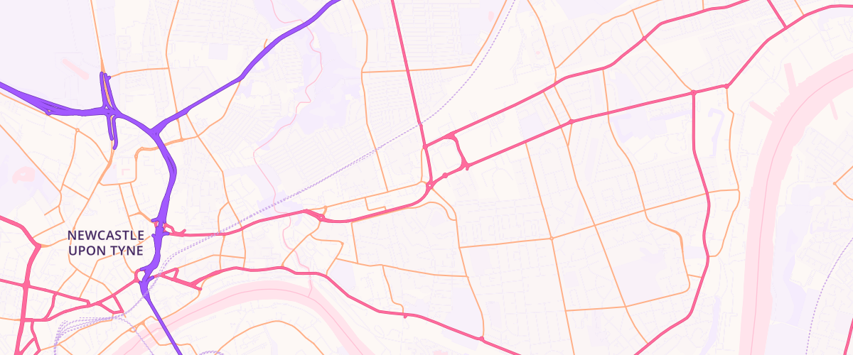 Map showing the location of Shell Byker