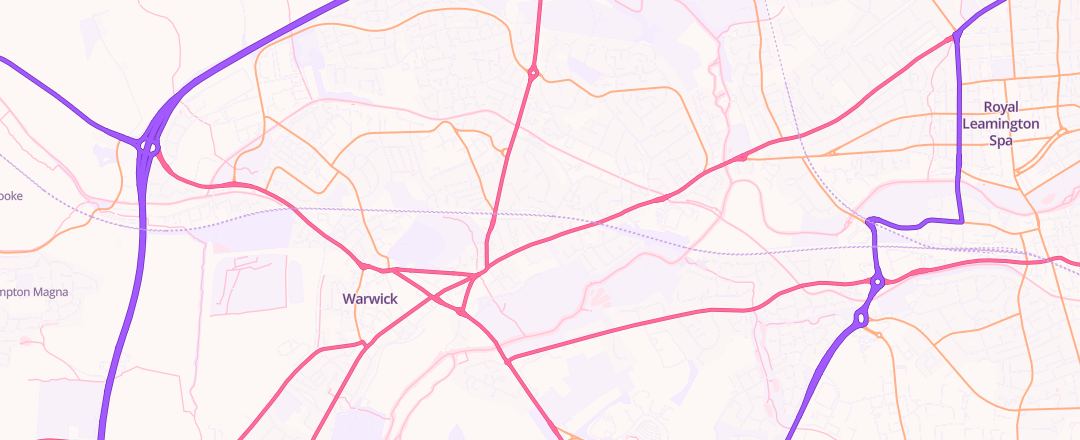 Map showing Grays Garage Ltd, Warwick