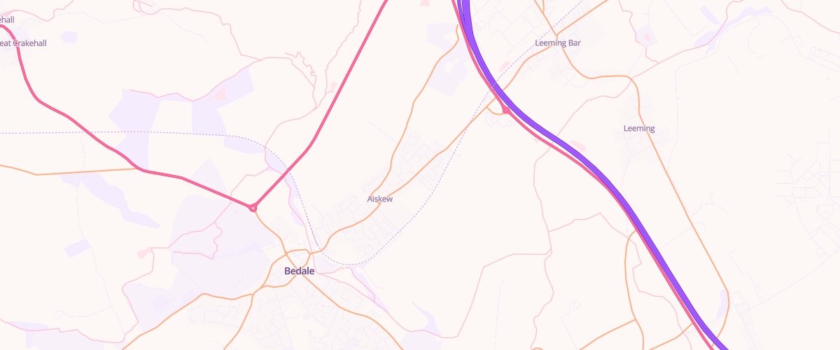Map showing the location of Gem Bedale