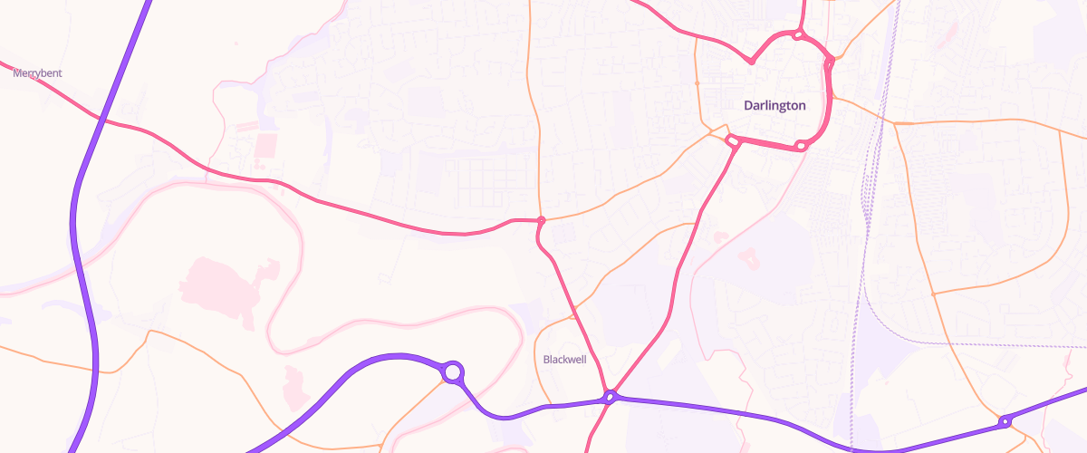 Map showing the location of Carmel Road Filling Station
