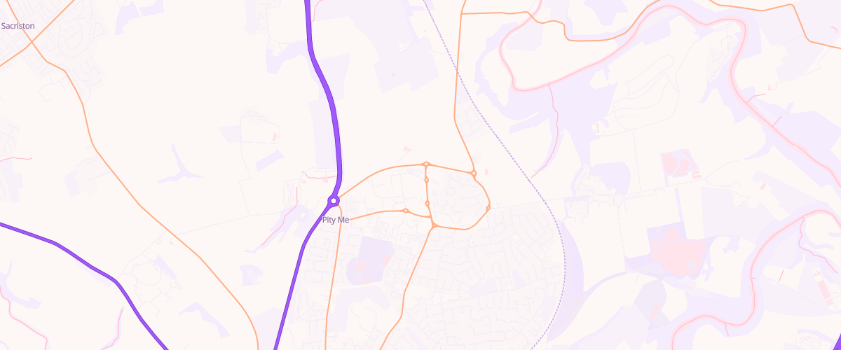 Map showing the location of Sainsburys Durham