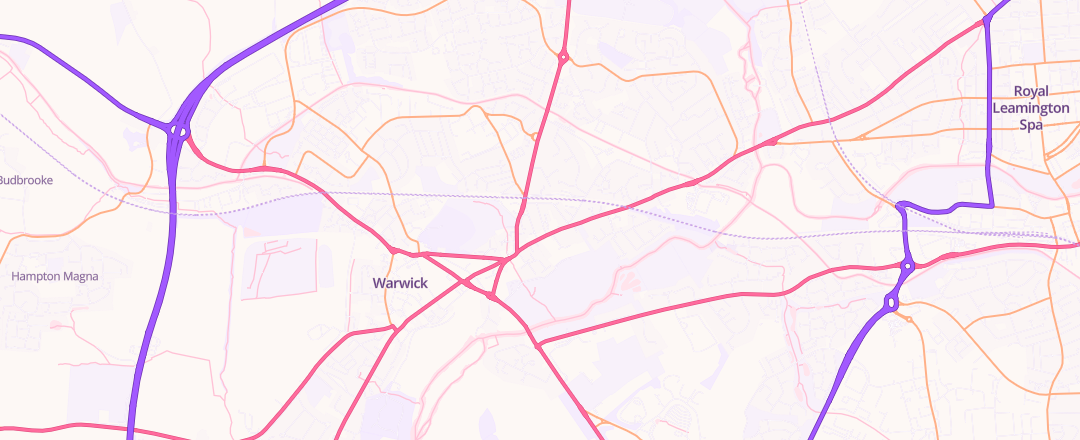 Map showing Tyreman Ltd, Warwick