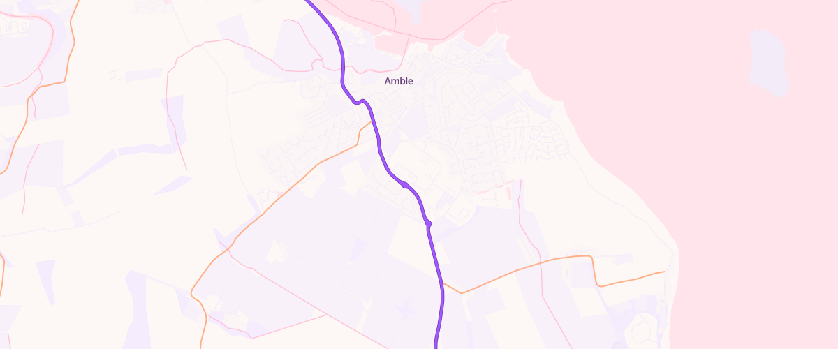 Map showing the location of Mfg Morrisons Amble