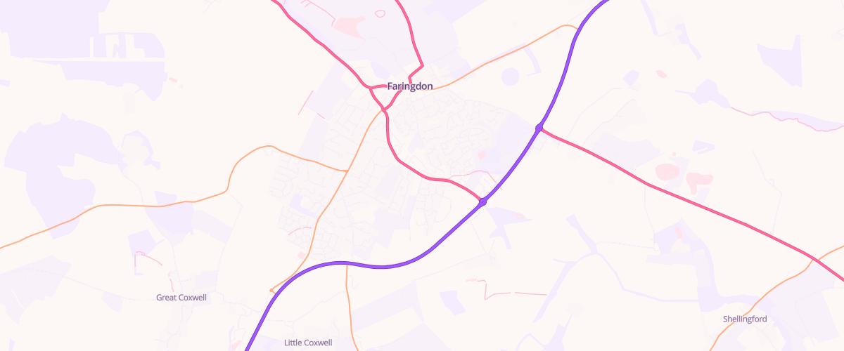 Map showing the location of Asda Acorn Express Petrol
