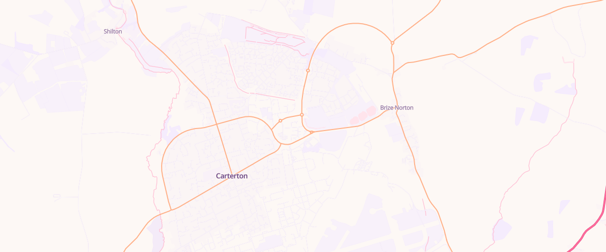 Map showing the location of Bp Brize Norton