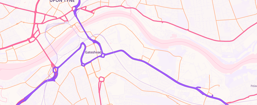 Map showing Evans Halshaw Hyundai Gateshead, Gateshead