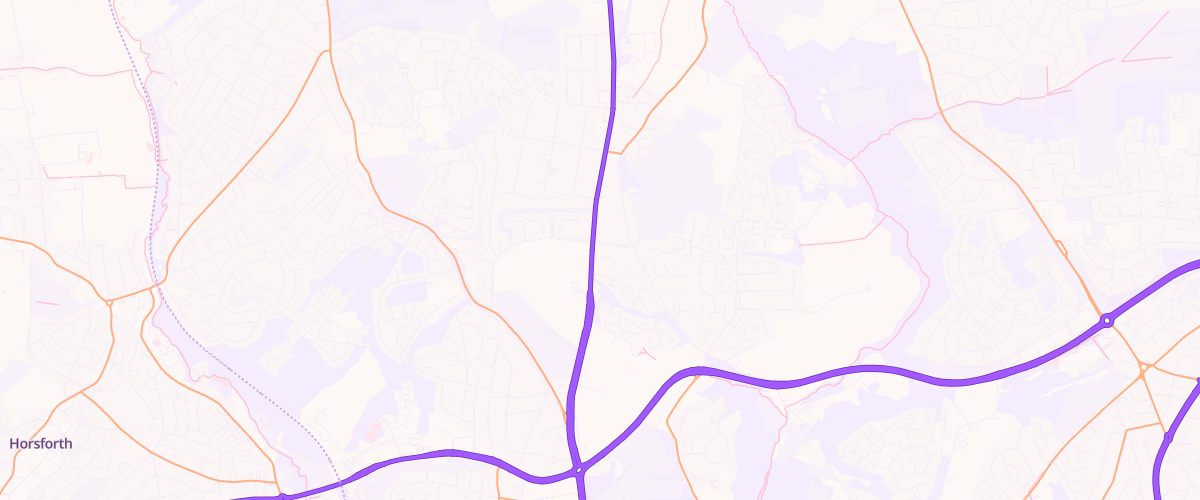 Map showing the location of Asda Lawnswood Express Petrol