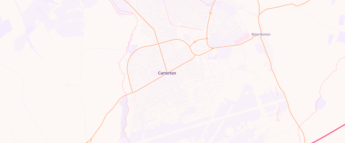 Map showing the location of Asda Carterton Supermarket