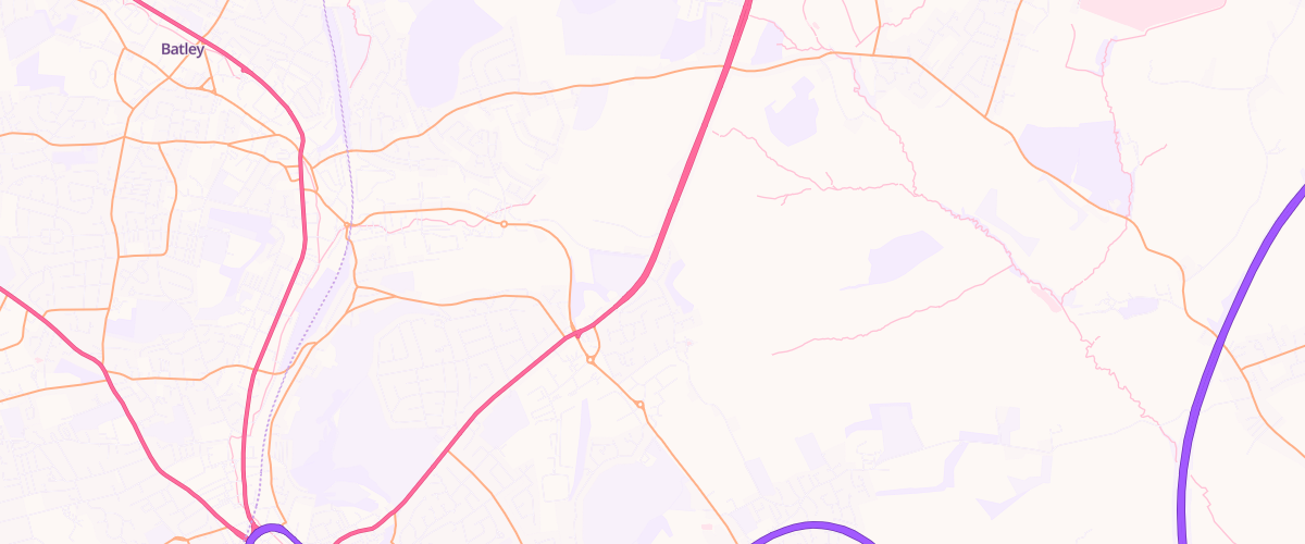 Map showing the location of Chidswell Service Station