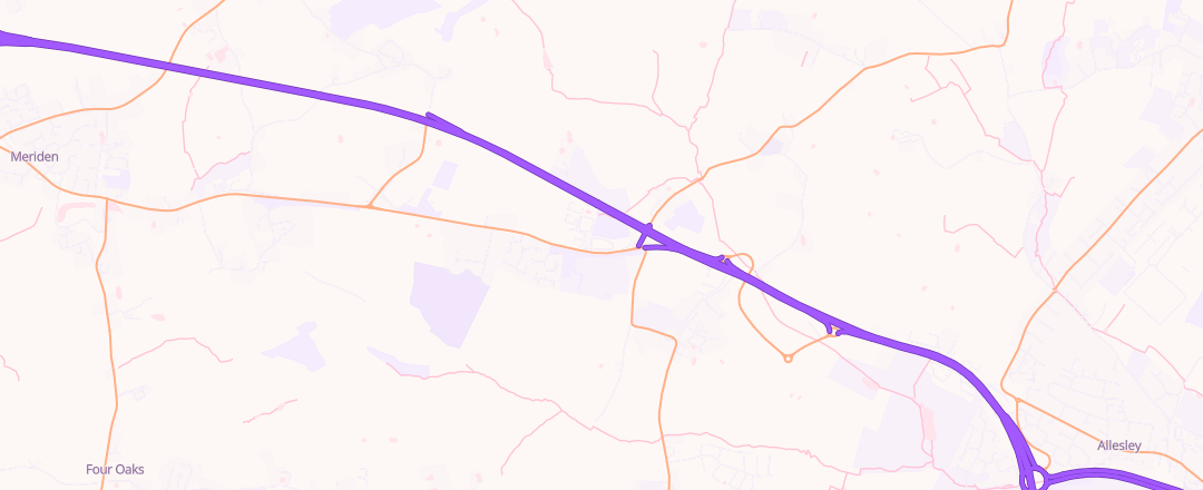 Map showing Road And Race Performance, Coventry