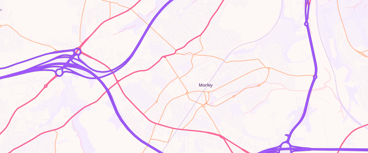 Map showing the location of Mfg Morrisons Leeds Morley