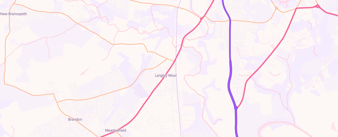 Map showing Tom Conway Motorcycles Ltd, Durham