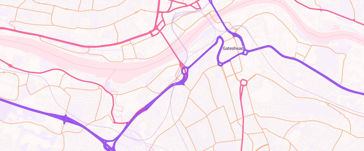 Map showing the location of Shell Redheugh Bridge