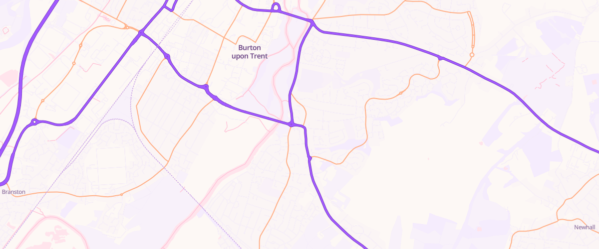Map showing the location of Asda St Peters Express