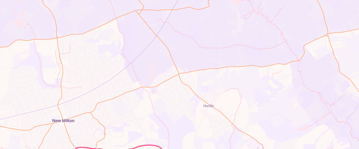 Map showing the location of Hordle Garage