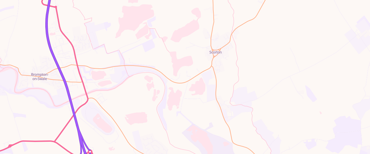 Map showing the location of Scorton Services