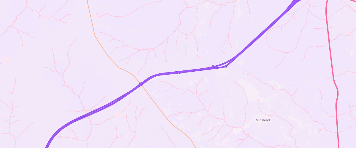 Map showing the location of Mfg Rufus Stone