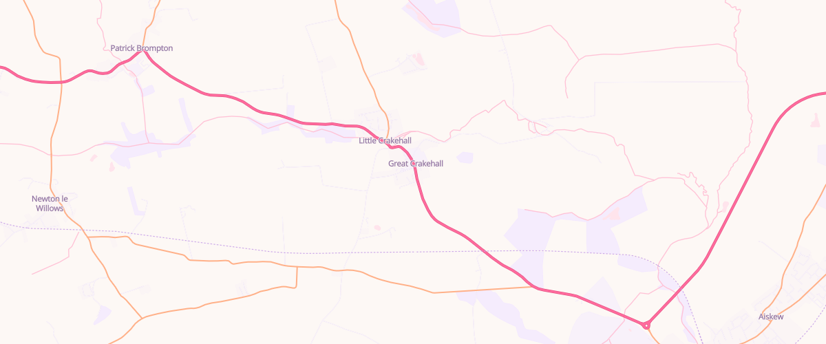 Map showing the location of Crakehall