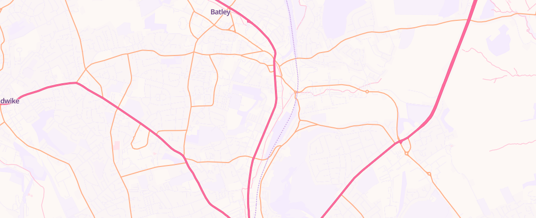 Map showing Grafton Street Autos, Batley