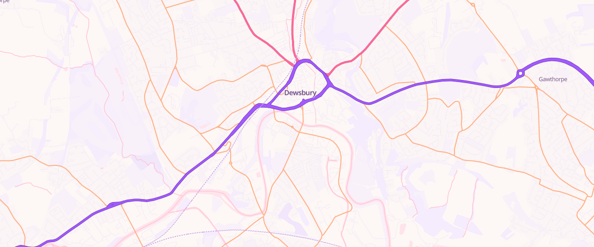 Map showing the location of Asda Dewsbury Superstore